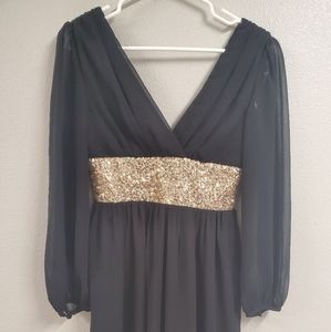 Black sheer party dress